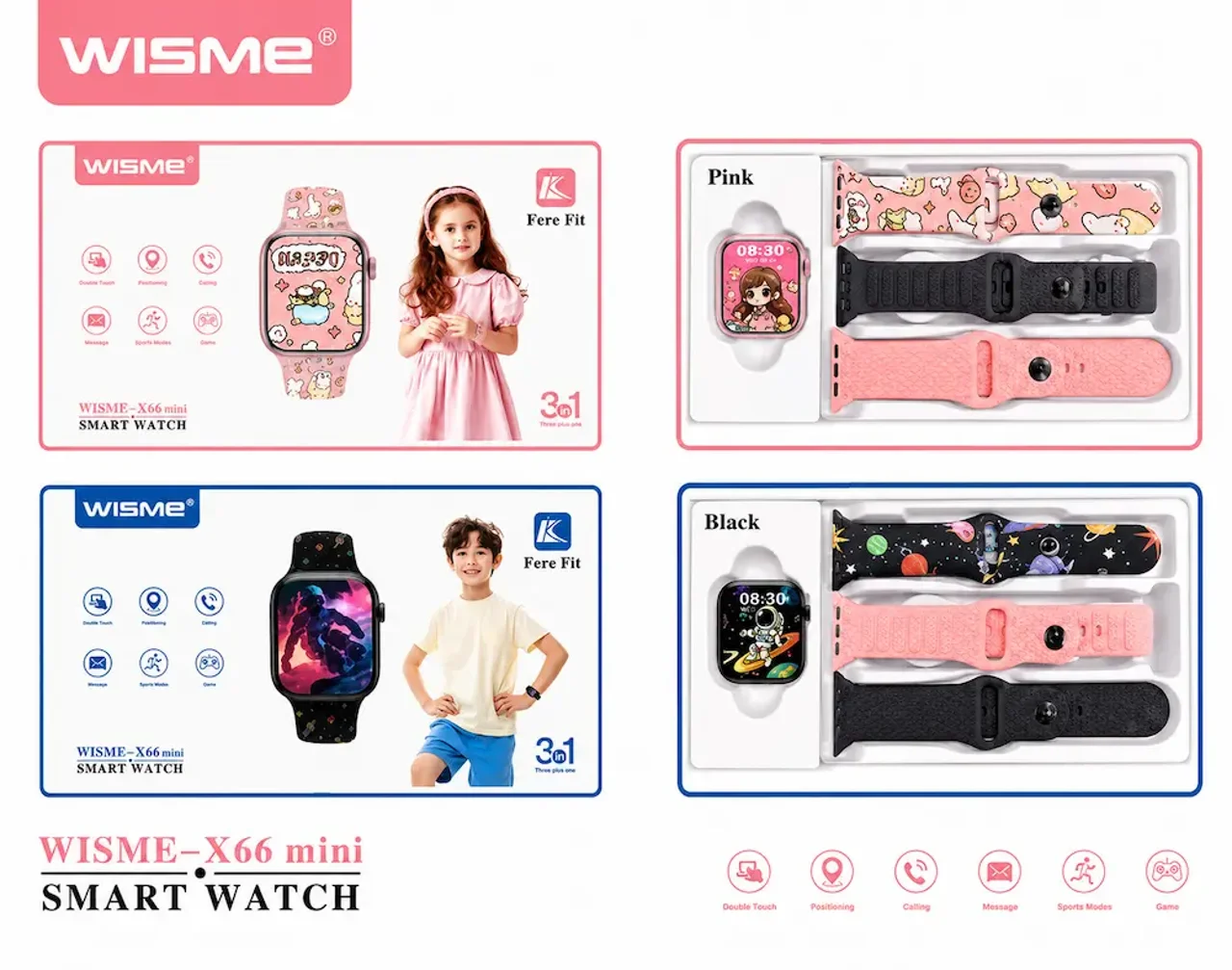 ساعت هوشمند مینی مدل WISME-X66 mini