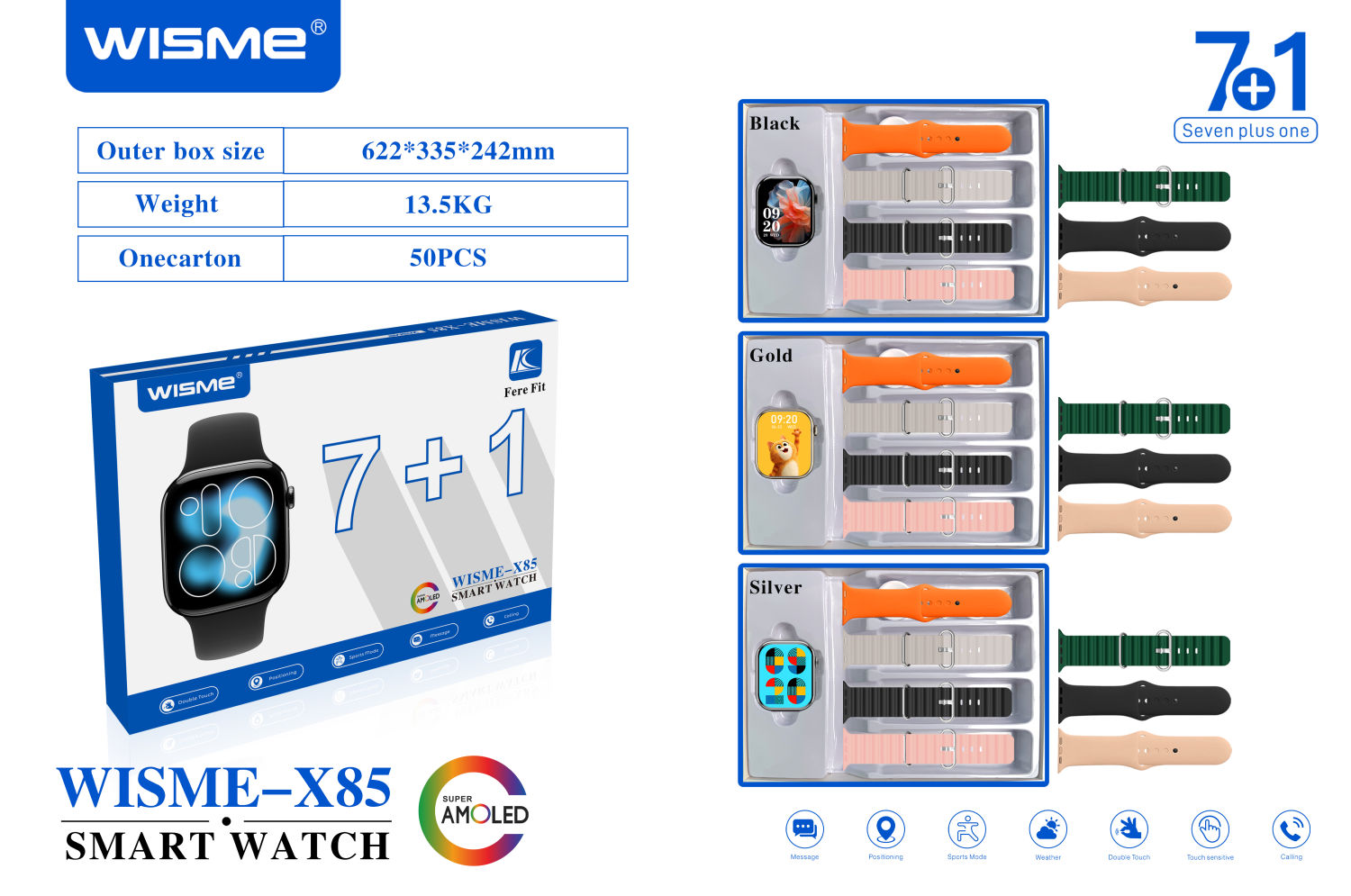 ساعت هوشمند سری۱۱ مدل WISME-X85
