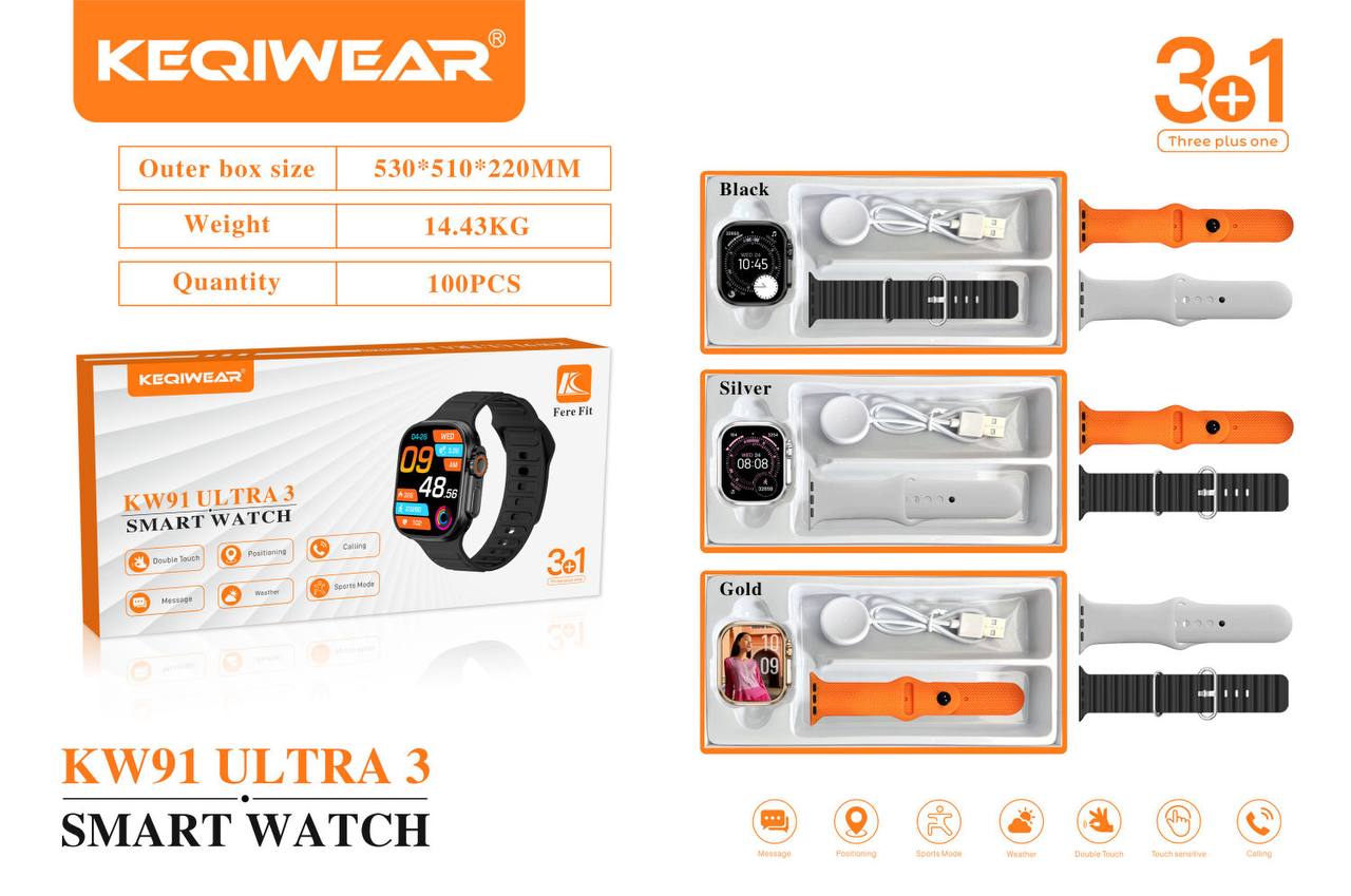 ساعت هوشمند مدل KW91 ultra3