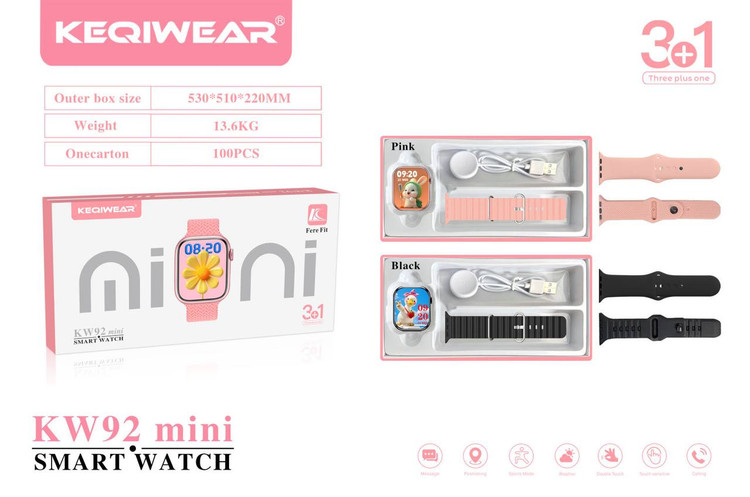 ساعت هوشمند سری ۱۰ صفحه مینی مدل KW-92 mini